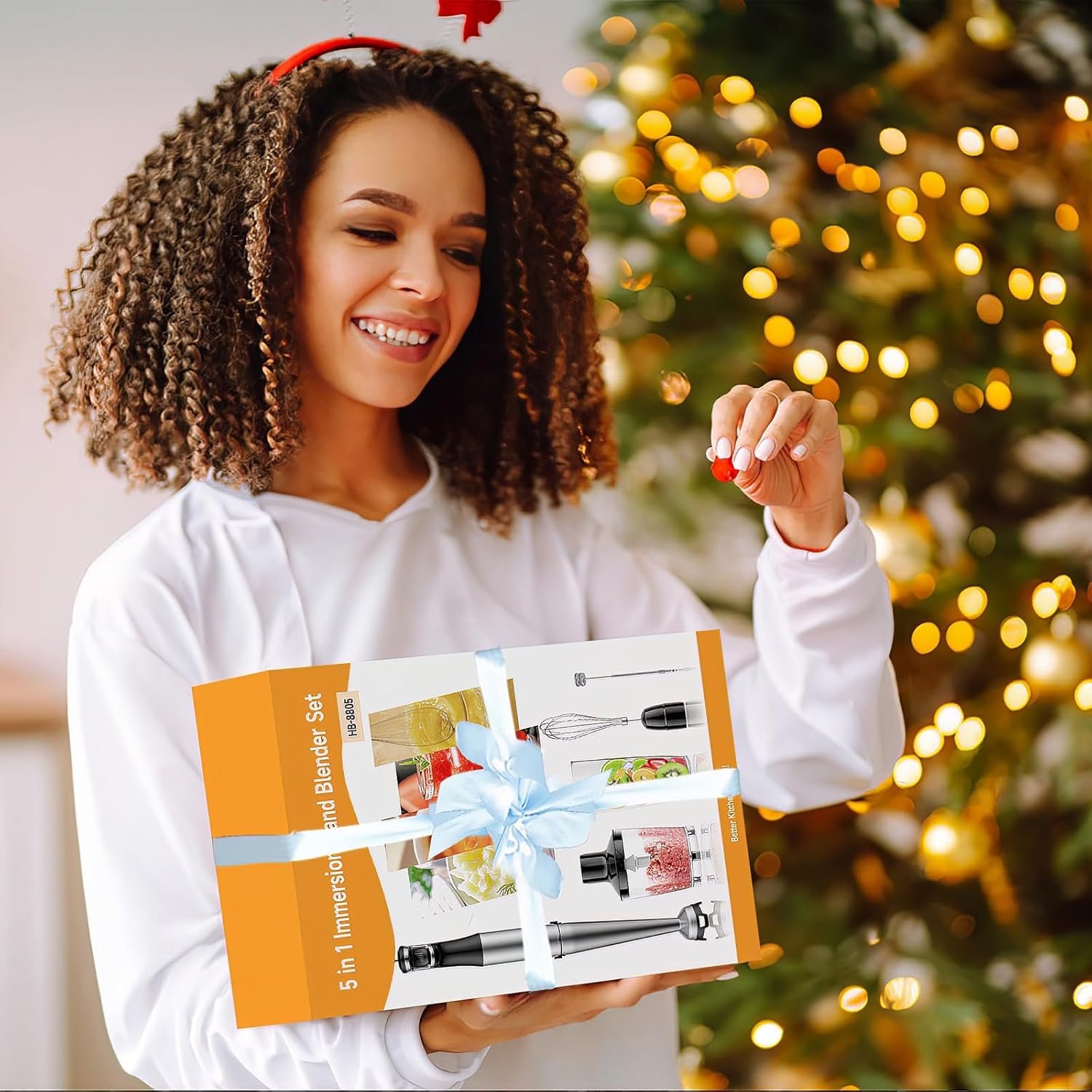 Immersion Blender Handheld Corded Hand Blenders Set 1100W, Trigger Variable Speed 5 in 1 Stick Emulsifier with Chopper, Whisk and Frother for Soup, Baby Food and Smoothies - Image 8