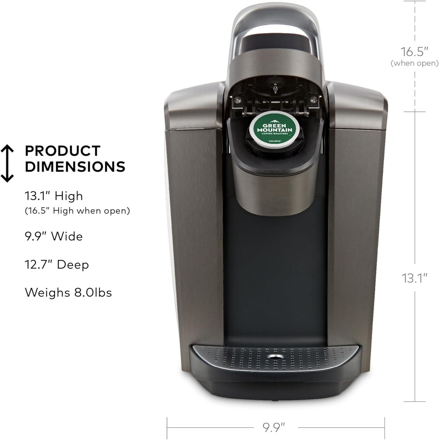 Keurig K-Elite Single Serve K-Cup Pod Coffee Maker, with Strength and Temperature Control, Iced Coffee Capability, 8 to 12oz Brew Size, Programmable, Brushed Slate - Image 7
