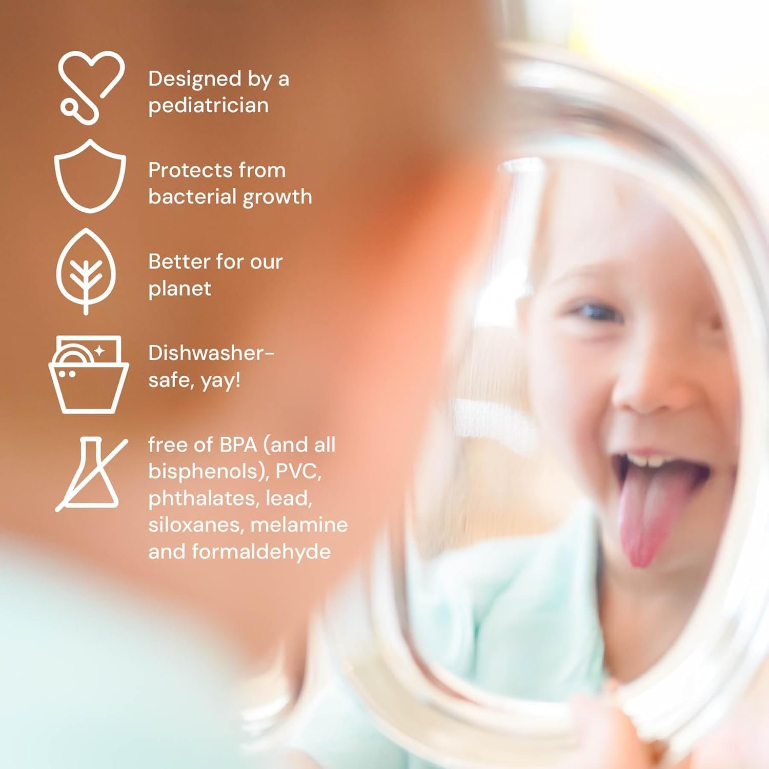 Ahimsa Stainless Steel Kids Dinnerware Set, Pediatrician Designed, 5 Piece Toddler Plates and Bowls Set, Stainless Steel Divided Plate, Cup and Kids Utensils - Image 9