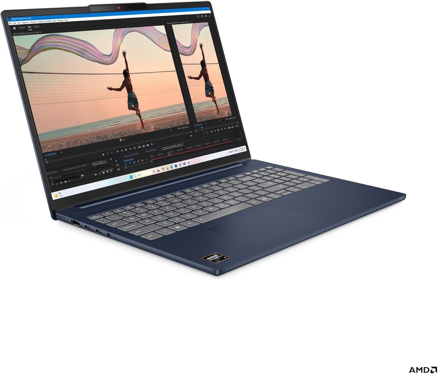 Lenovo 2025 IdeaPad Slim 5 Laptop 16" WUXGA 1920 x 1200 AMD Ryzen AI 7 350 AMD Radeon 860M Graphics 16GB DDR5 512GB SSD Wi-Fi 7 Windows 11 Pro Bluetooth 5.4 Backlit KB 1080p + IR Camera Touchscreen - Image 3