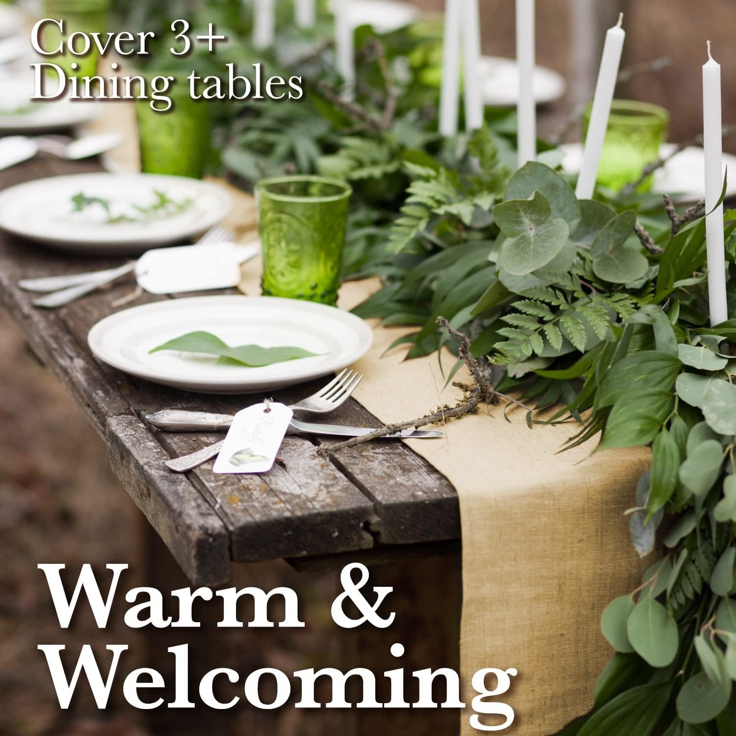 Burlap Fabric Roll – 12" x 30 Ft No-Fray Jute Table Runner for Weddings, Crafts, Rustic Decor, DIY Projects & Events – Natural Farmhouse Style - Image 3