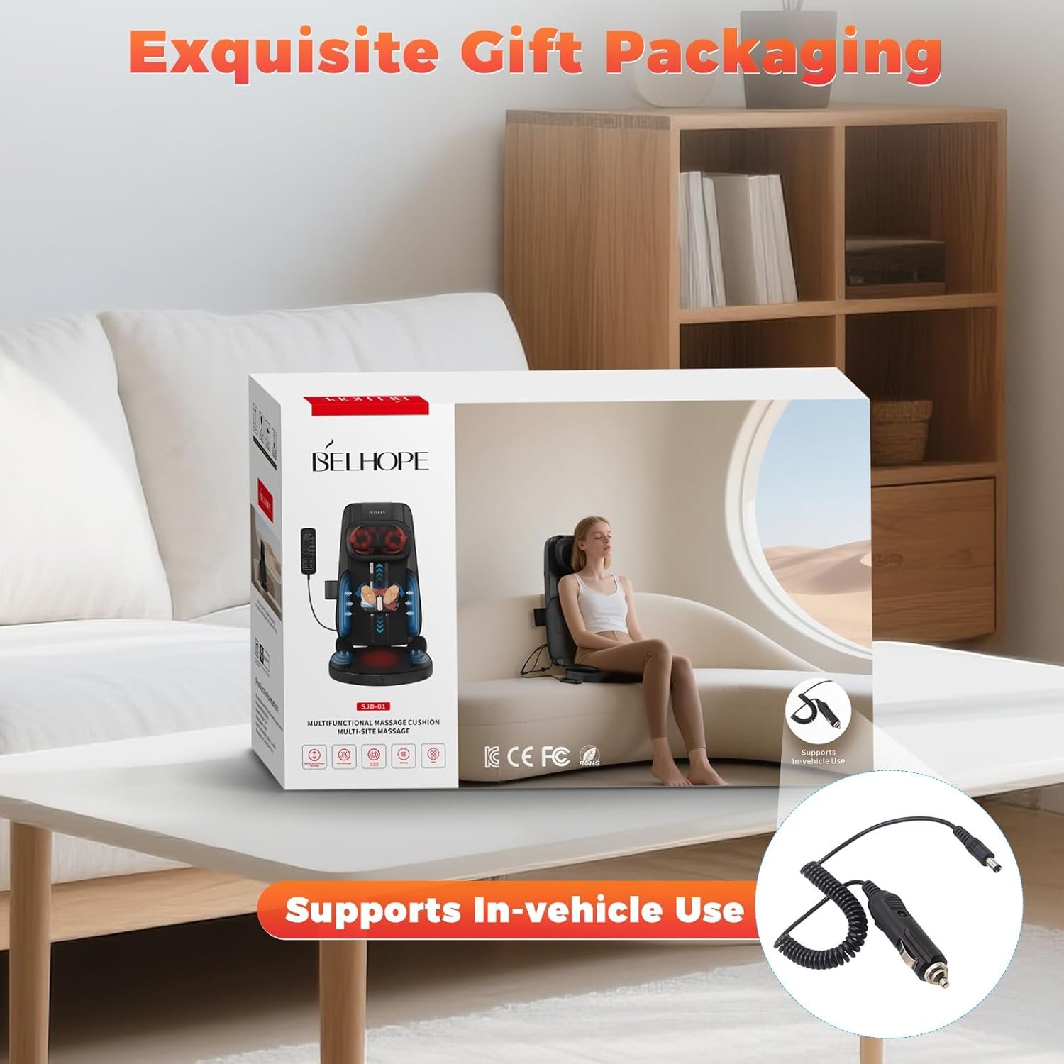 Shiatsu Neck and Back Massager with Heat, 4D Kneading Back Massager for Pain Relief Deep Tissue, Comfortable Back Massage for Chair, Massage Mat for Home Office, Gifts for Christmas Women Men Parents - Image 8