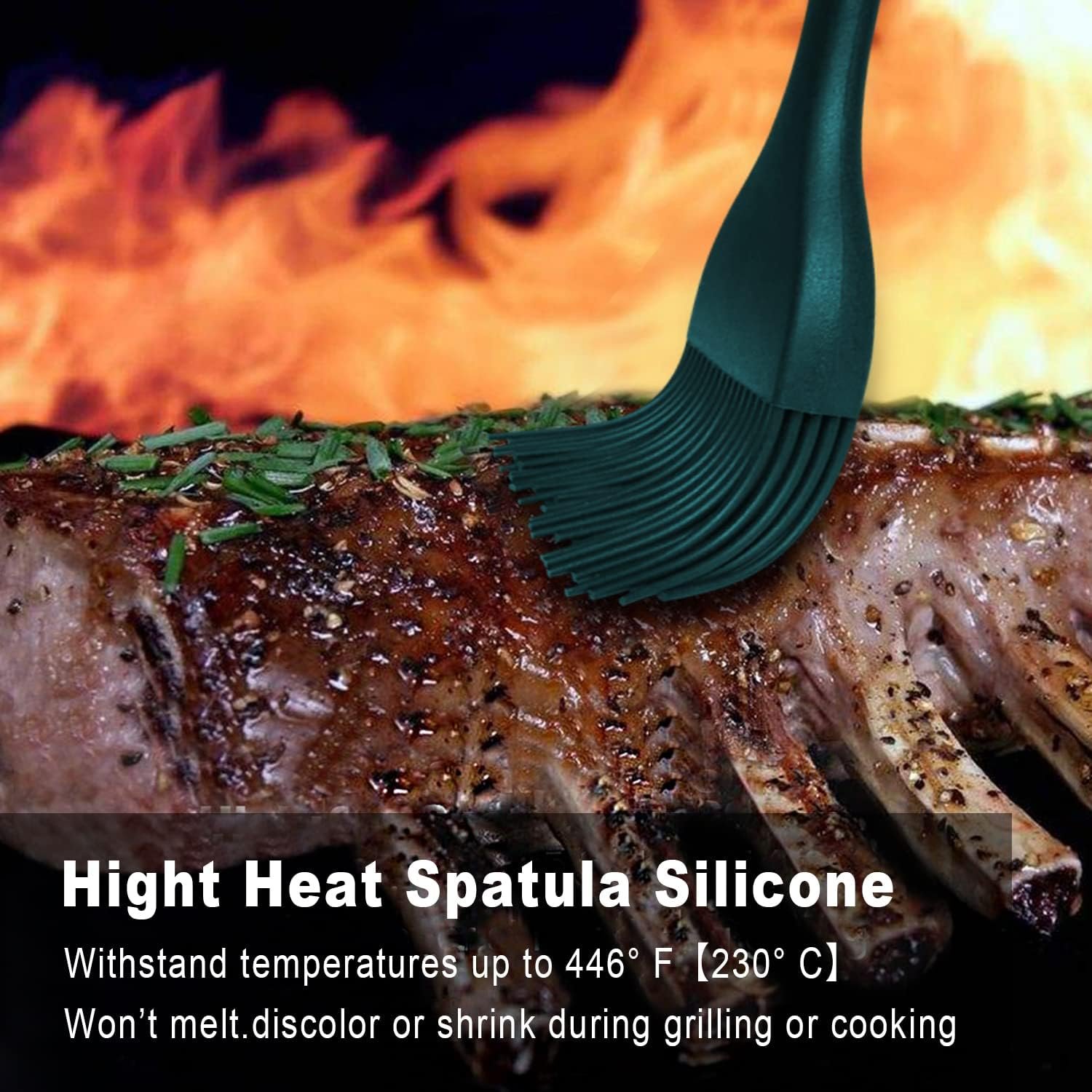 Walfos 600℉ Heat Resistasnt Basting Brush, BPA Free Silicone Pastry Brushes for Cooking, Spread Oil Butter Sauce for Baking Kitchen BBQ Grill, Dishwasher Safe, 2 Size (Large and Samll) - Image 6