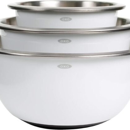 OXO Good Grips 3-Piece Stainless-Steel Mixing Bowl Set