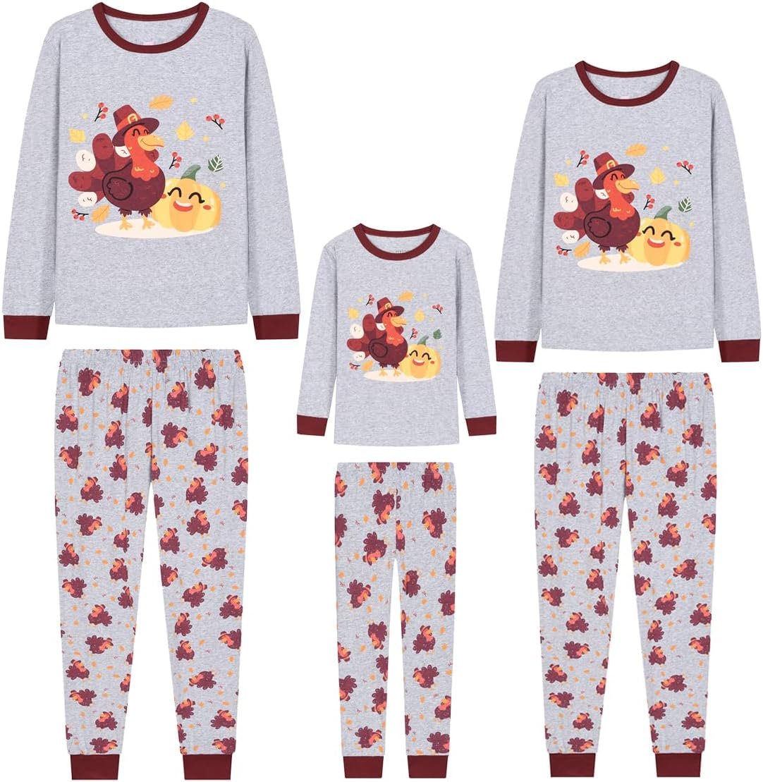 Joyond Family Pajamas For Christmas Halloween Thankgiving Hanukkah 100% Cotton Matching Family Xmas Pjs For Women Men Kids