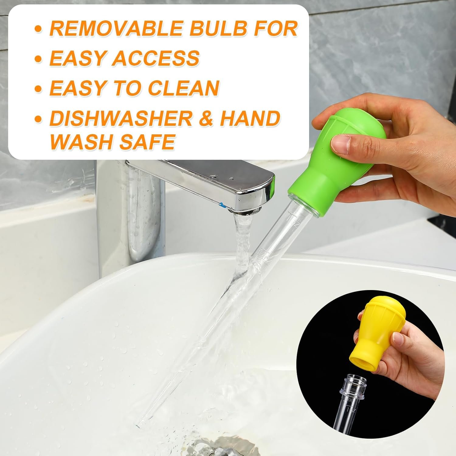 Boao 14 Pcs Heat-Resistant Turkey Baster Cooking Set Includes 8 Pcs 11 Inch Turkey Baster, 2 Silicone Basting Brush, 4 Cleaning Brush for Thanksgiving Cooking, BBQ Grill, Baking Meat(Bright Color) - Image 4