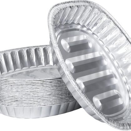 Aluminum Foil Pans, Disposable Oval Roasting Pan, Extra Large Foil Pan,Disposable & Durable Pan For Thanksgiving, Perfect for Chafing, Serving, Cooking a turkey& Meal Prep (20 Pack)