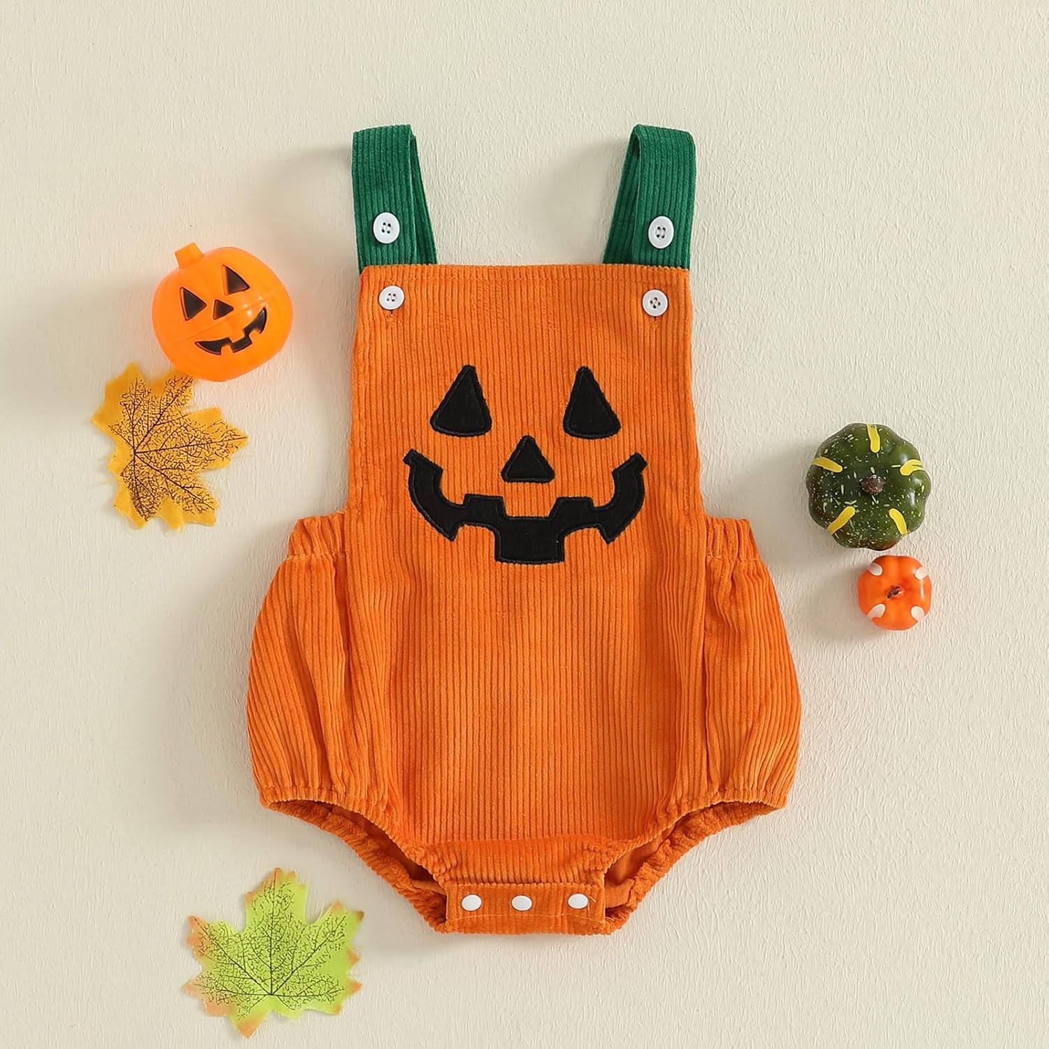 YINGISFITM My First Thanksgiving Baby Boy Outfit Newborn Turkey Onesie Bubble Romper Corduroy Overalls Thanksgiving Clothes - Image 3
