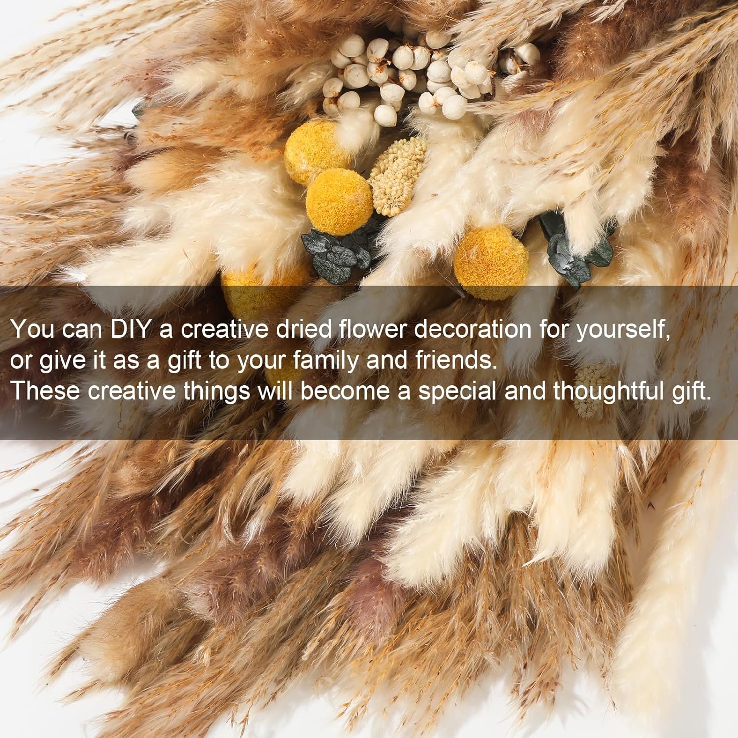 149 Pcs Dried Pampas Grass Decor Dining Table Centerpiece with 2 Pcs 6.3in Vase DIY Boho Decor Natural Dried Pampas Grass for Home Decor Birthday Party Thanksgiving Christmas Weddings Decor - Image 7