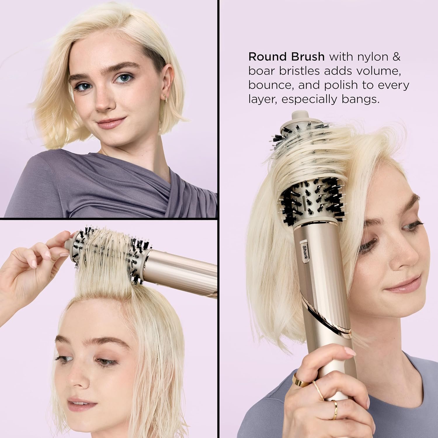 Shark HD430 FlexStyle Air Styling & Drying System, Powerful Hair Dryer Brush & Multi-Styler with Auto-Wrap Curlers, Paddle Brush, Oval Brush, Concentrator Attachment, Stone - Image 13