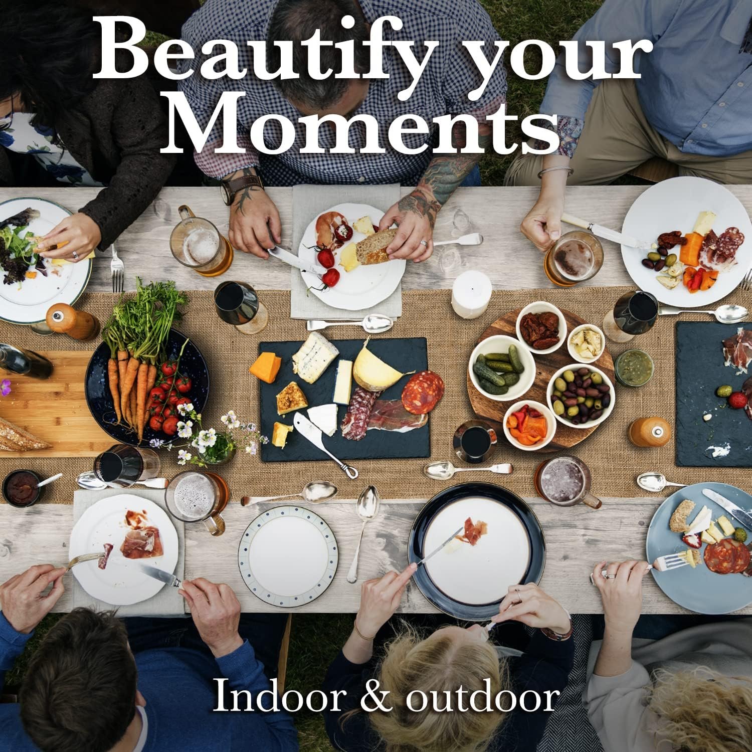 Burlap Fabric Roll – 12" x 30 Ft No-Fray Jute Table Runner for Weddings, Crafts, Rustic Decor, DIY Projects & Events – Natural Farmhouse Style - Image 5