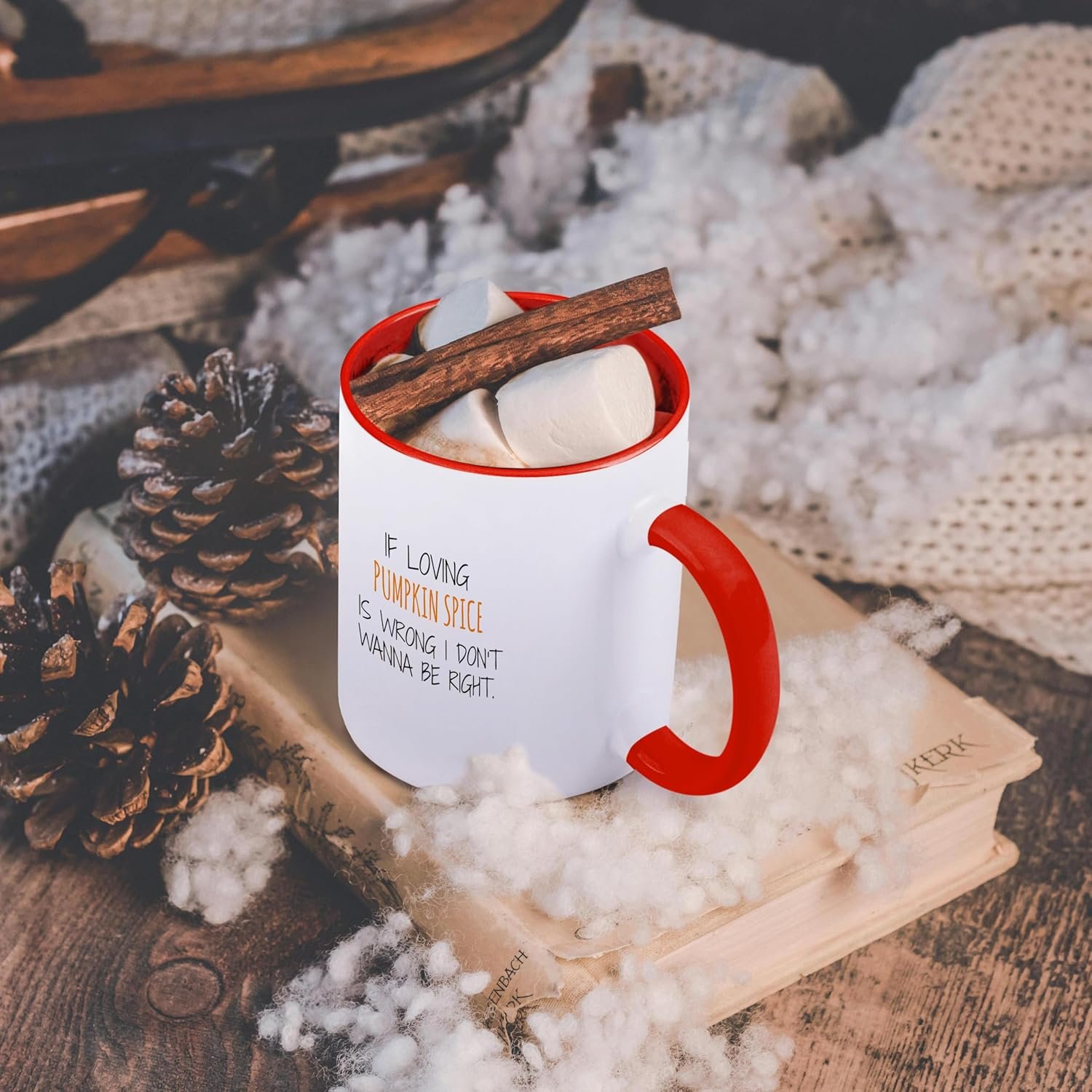 3dRose If Loving Pumpkin Spice Is Wrong Mug, 11oz, Red,mug_221794_5 - Image 6