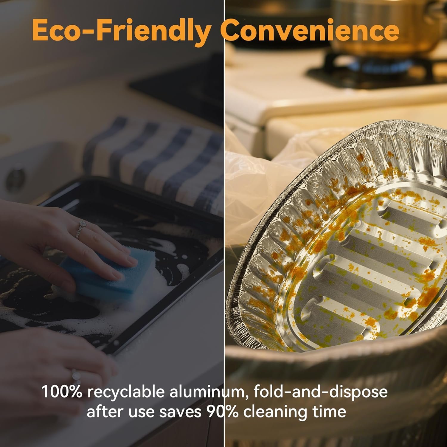 Aluminum Foil Pans, Disposable Oval Roasting Pan, Extra Large Foil Pan,Disposable & Durable Pan For Thanksgiving, Perfect for Chafing, Serving, Cooking a turkey& Meal Prep (20 Pack) - Image 4