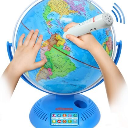 Interactive 9” Globes for Kids, Globe & Wireless Smart Pen, Educational Learning Toys, Talking World Map, Best Gift for 8 Year old Boy, Christmas Gifts for Boys & Girls Ages 8 9 10 11 12 Years Old