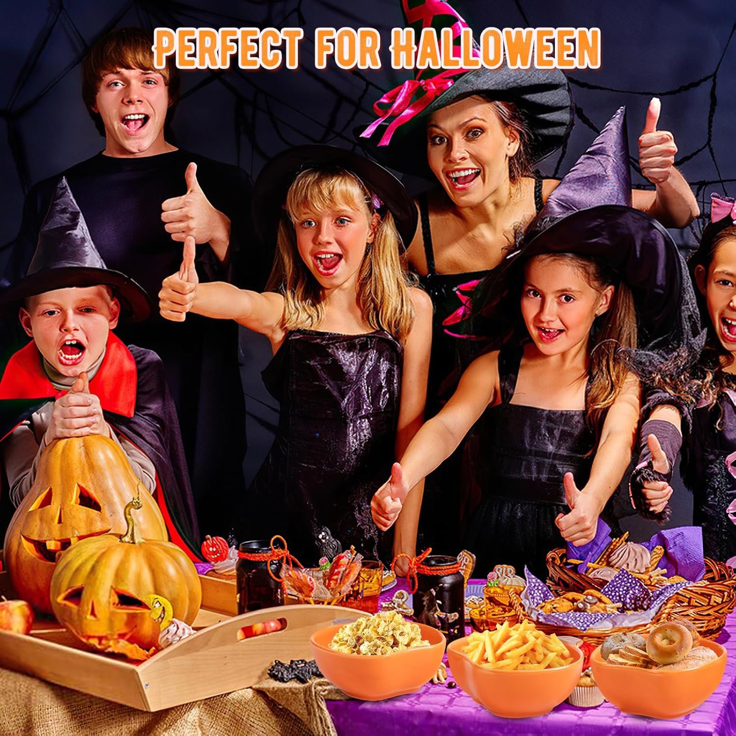 12 Pack Ceramic Pumpkin Bowls, 6 oz Small Fall Ramekins, Pumpkin Shaped Dishes for Halloween Thanksgiving Candy Snack Dip Sauce, Orange Mini Bowls for Autumn Party Decor - Image 6