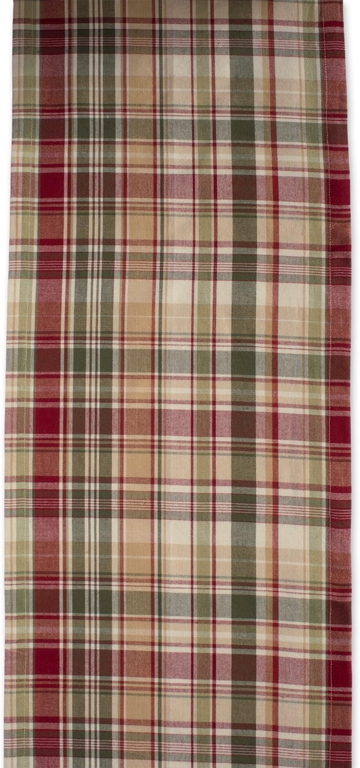 DII Give Thanks Plaid Fall Table Decor, Autumn & Thanksgiving Tabletop Linens, 14x72 Table Runner - Image 3