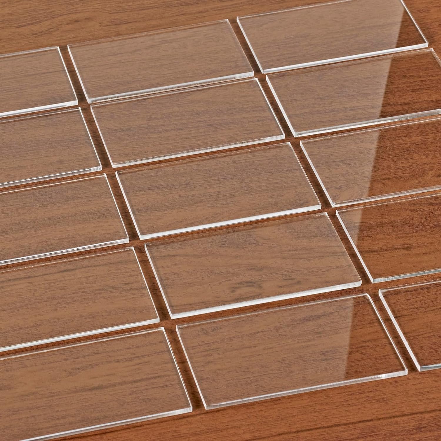 Clear Acrylic Place Cards 1/8" Thick, 3.5" x 2" Small Rectangle Acrylic Blank Seating Card, Escort Name Plate for Table Setting, Wedding, Dinner Party, 20 Pcs - Image 5