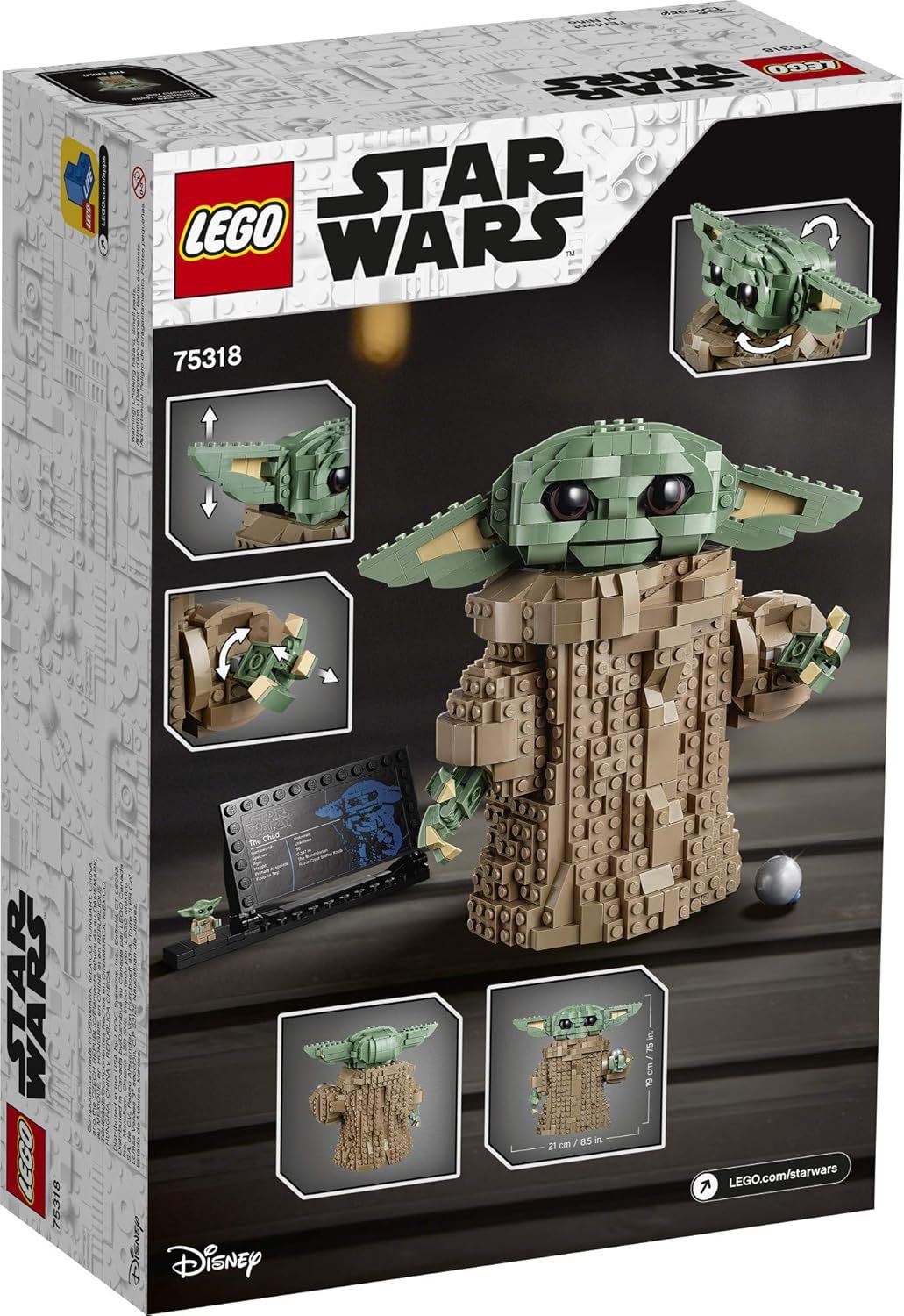 LEGO Star Wars: The Mandalorian Series The Child 75318 - Baby Yoda Grogu Figure, Building Toy, Collectible Room Decoration for Boys and Girls, Teens, with Minifigure and Nameplate, Gift Idea - Image 4