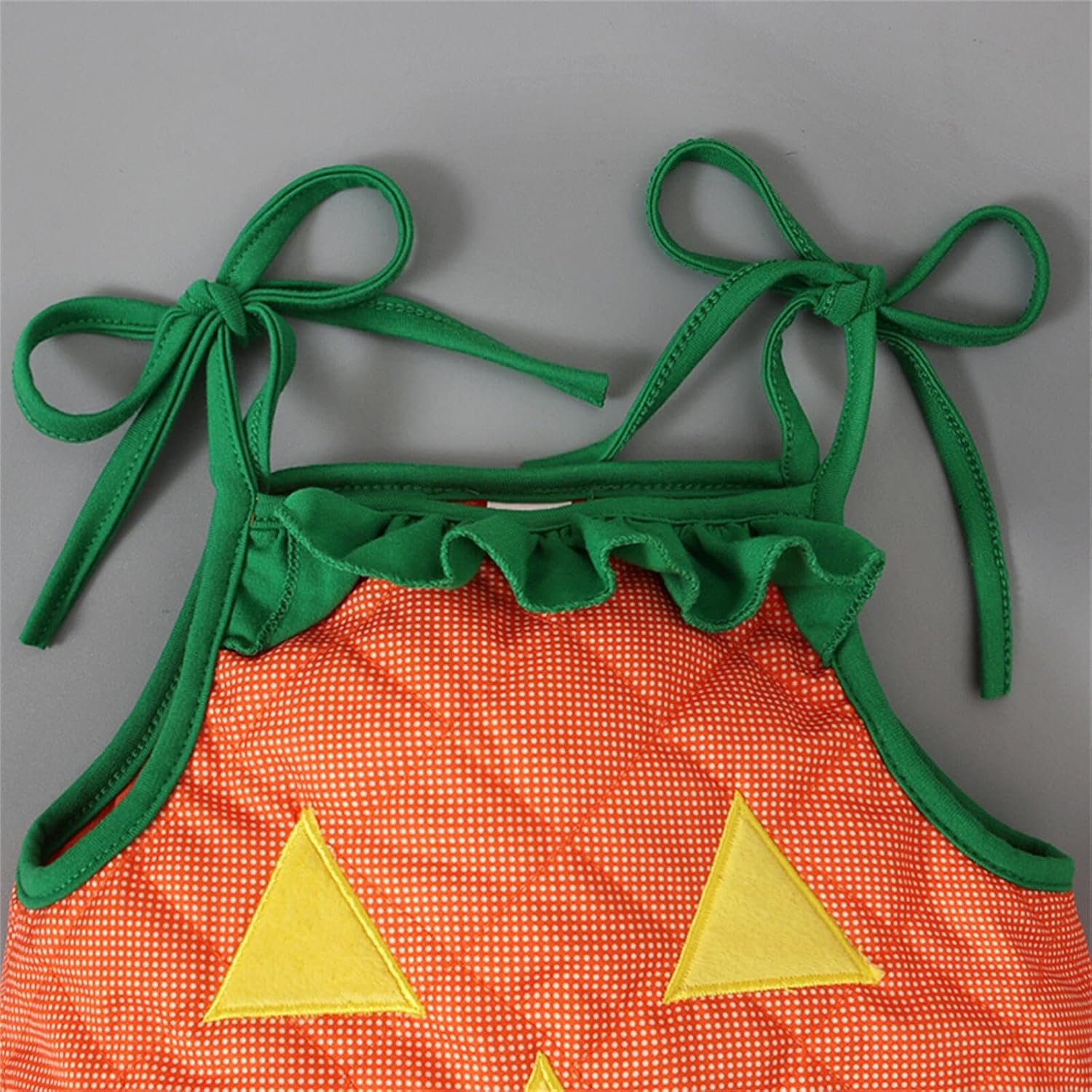 Noubeau Toddler Baby Boy Girl Halloween Clothes Pumpkin Sleeveless Romper Bodysuit One Piece Halloween Outfit - Image 4