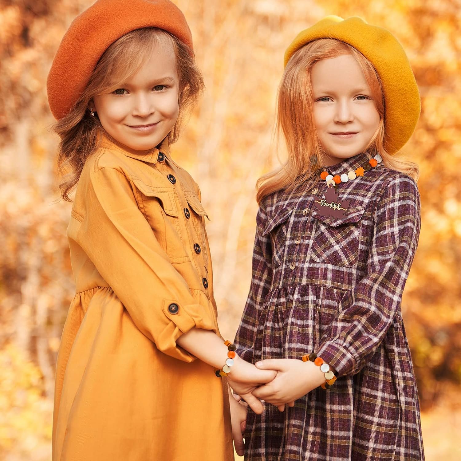 Marsui 125 Pieces Wooden Fall Beads Thanksgiving Colorful Farmhouse Beads Decorative Polished Bead Natural Rustic Home Decor for Thanksgiving Christmas Autumn Garland Crafts (Maple) (Maple,) - Image 6