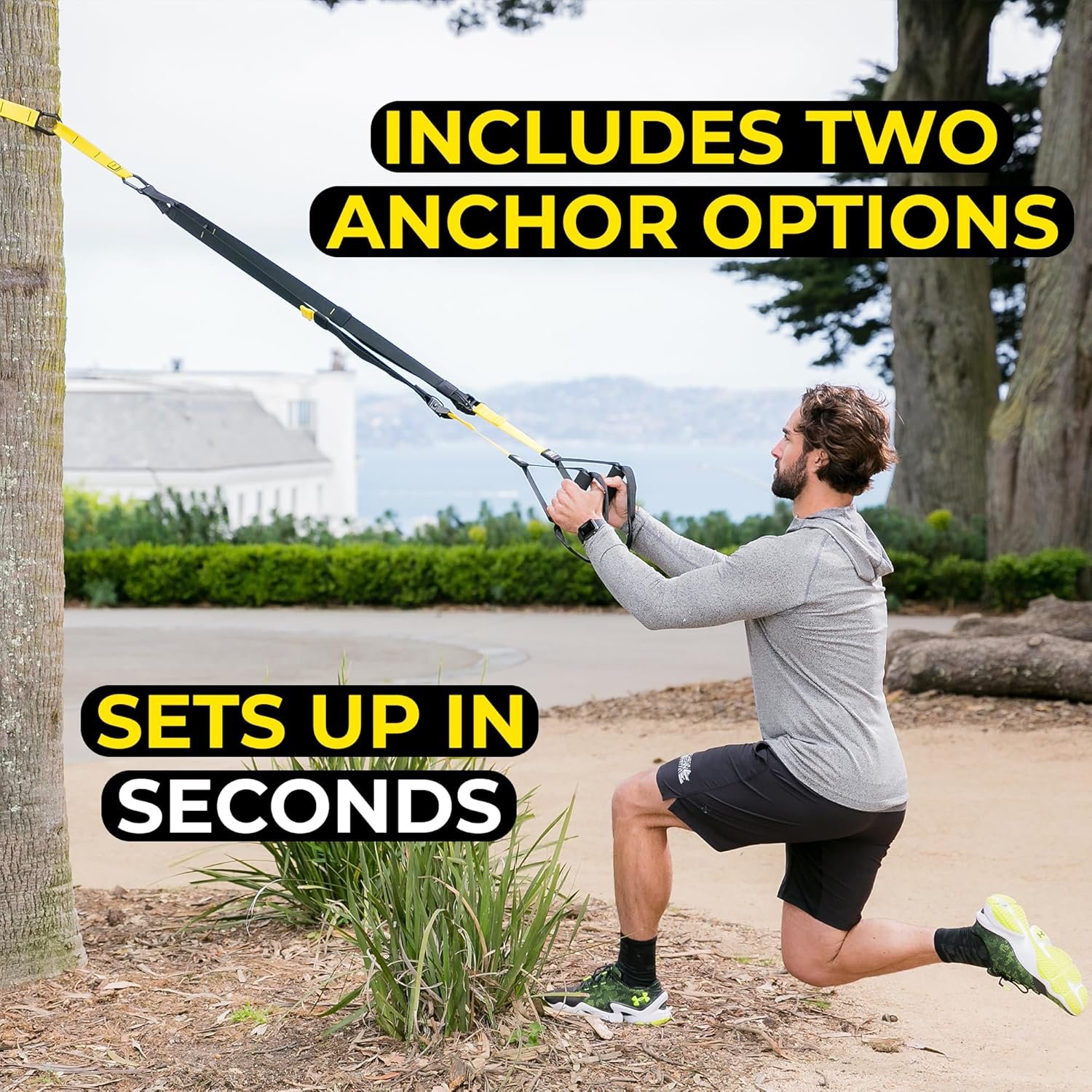 TRX All-in-ONE Suspension Training System: Full Body Workouts for Your Home Gym, Travel, and Outdoors | Includes Indoor & Outdoor Anchors, Workout Guide and Video Downloads - Image 4
