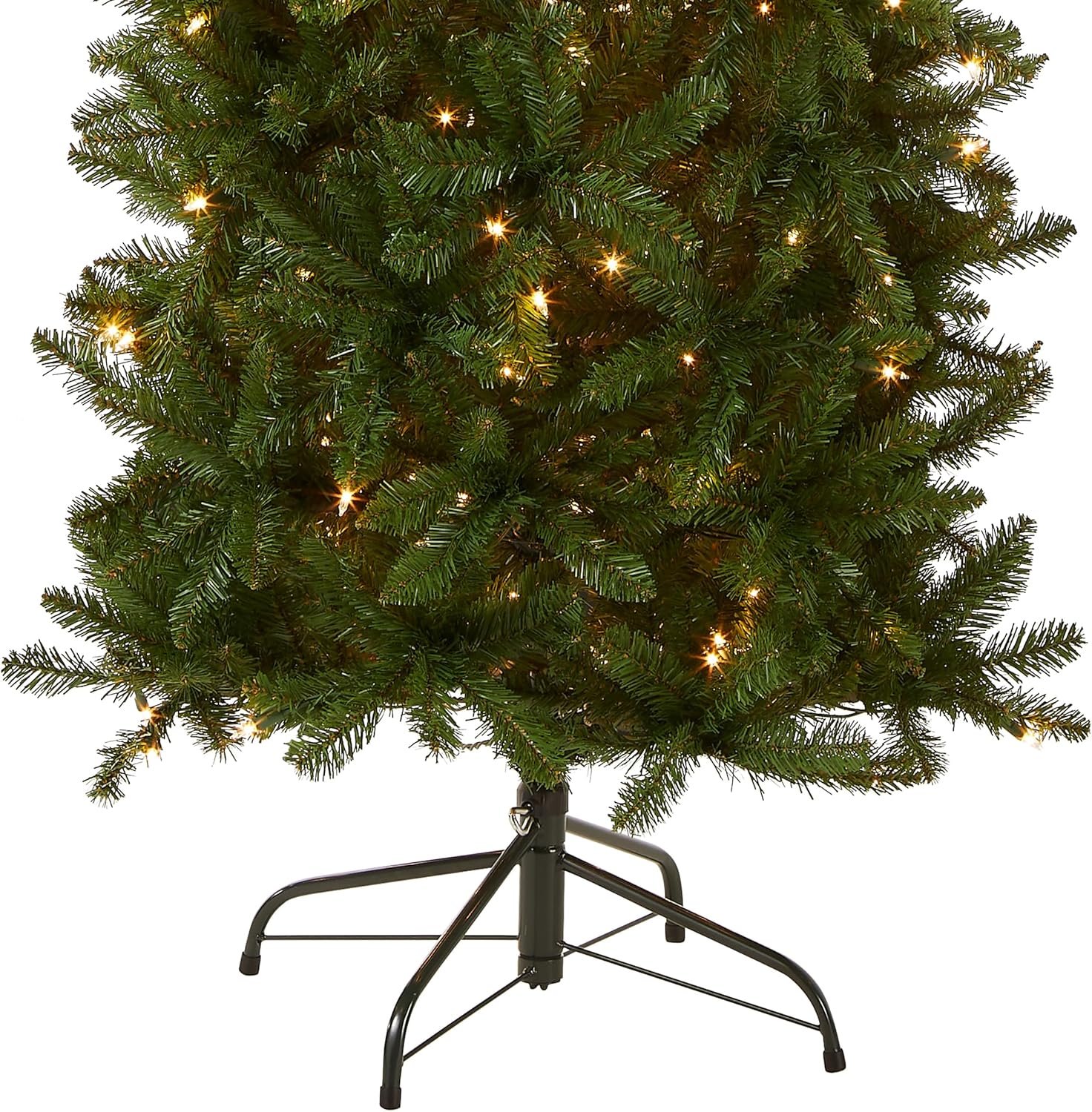 National Tree Company 7.5 ft Pre-Lit Kingswood Fir Slim Artificial Christmas Tree, 350 Clear Lights, 1,075 Tips, Includes Stand, Green - Image 3
