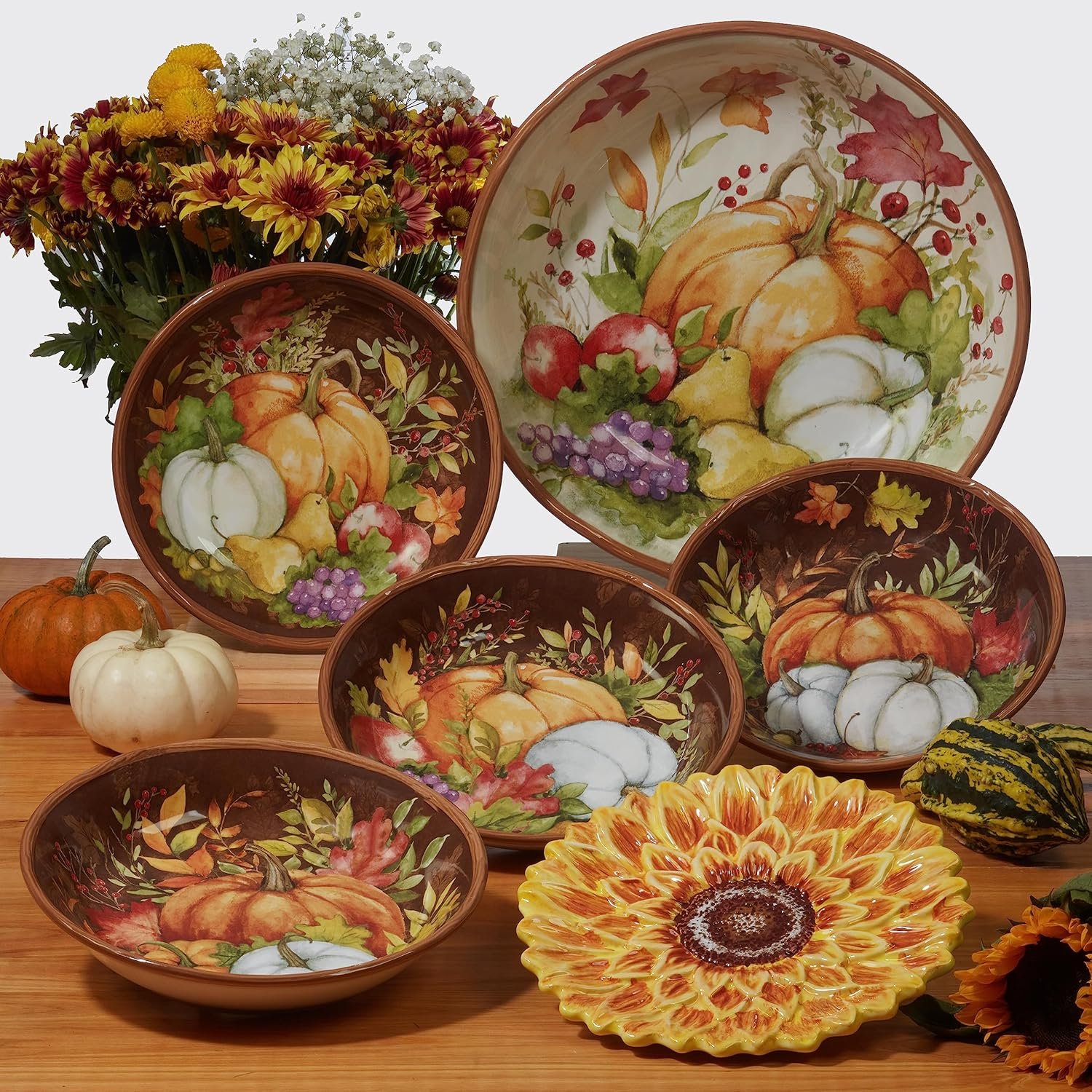 Harvest Blessings Ceramic Oval Turkey Platter – The perfect showpiece for Thanksgiving, this festive platter beautifully presents turkey, roasts, or holiday favorites with seasonal charm - Image 4