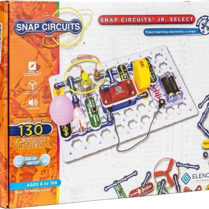 Snap Circuits Jr. Select SC-130 Electronics Exploration Kit | Over 130 Projects | Full Color Project Manual | 30+ Parts | STEM Educational Toys for Kids 8+