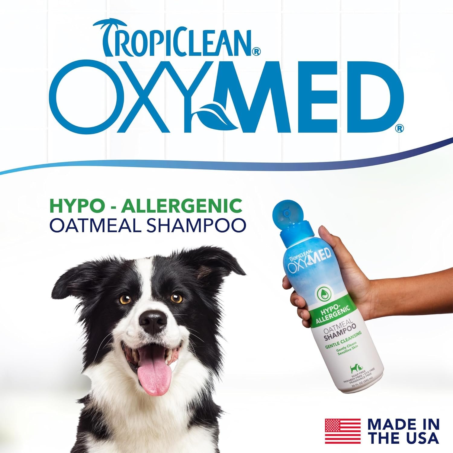 TropiClean OxyMed Hypoallergenic Dog Shampoo for Allergies and Itching, Skin Soothing Shampoo for Pets with Sensitive Skin, Tearless, Cat Safe, 1 Gallon - Image 2