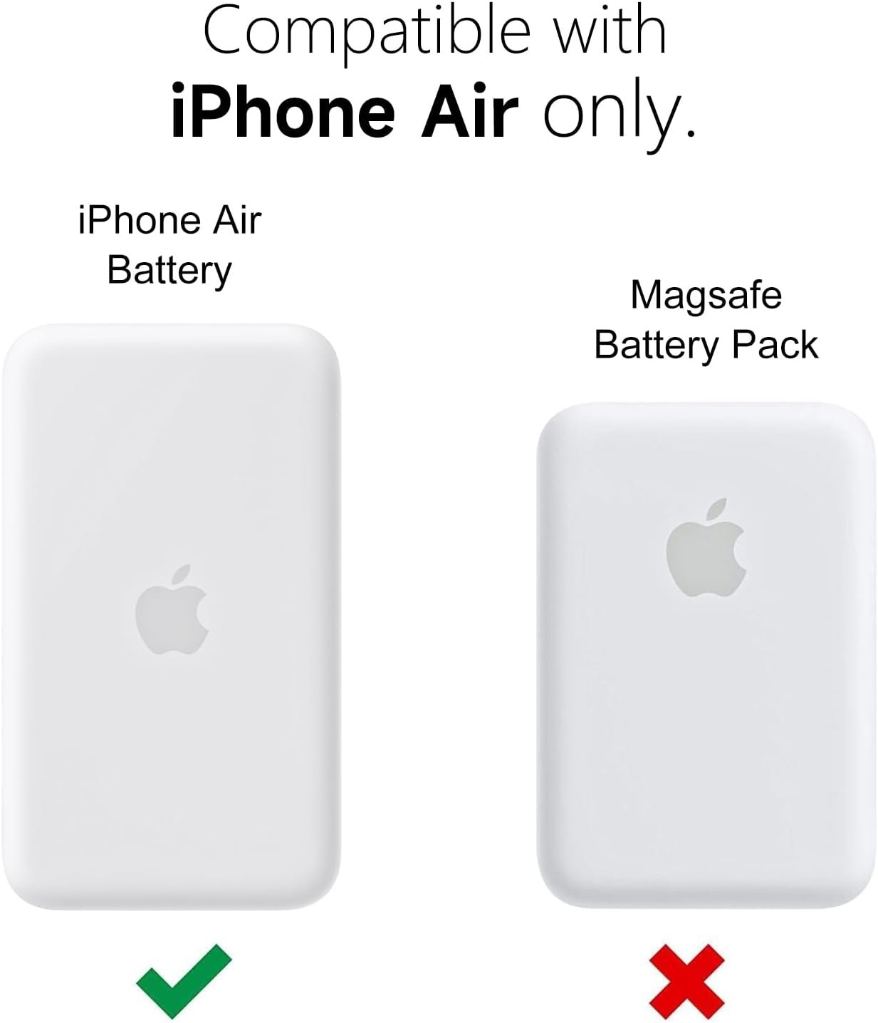 oakxco Silicone Case Compatible with iPhone Air Magsafe Battery Pack, Ultra Thin Slim Cover for 17 Air Battery Pack, TPU Rubber Scratch & Shatter Resistant Cover, Crystal Clear - Image 2