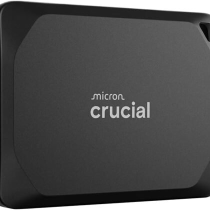 Crucial X10 Pro 2TB Portable SSD, Up to 2100MB/s Read, 2000MB/s Write, USB 3.2 USB-C, External Solid State Drive, Durable Storage for PC & Mac, for Professional Creators, Black - CT2000X10PROSSD902