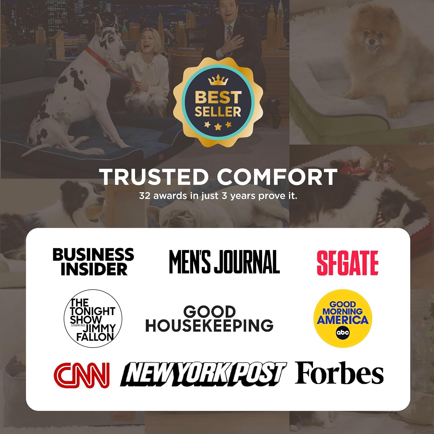 Bedsure L Plus Orthopedic Dog Bed for Large Dogs - Washable Dog Cat Bed Waterproof, L Plus Big Comfort Dogs Couch Sofa with Washable Removable Cover, Pet Bed with Nonskid Bottom, Grey, 38" - Image 2