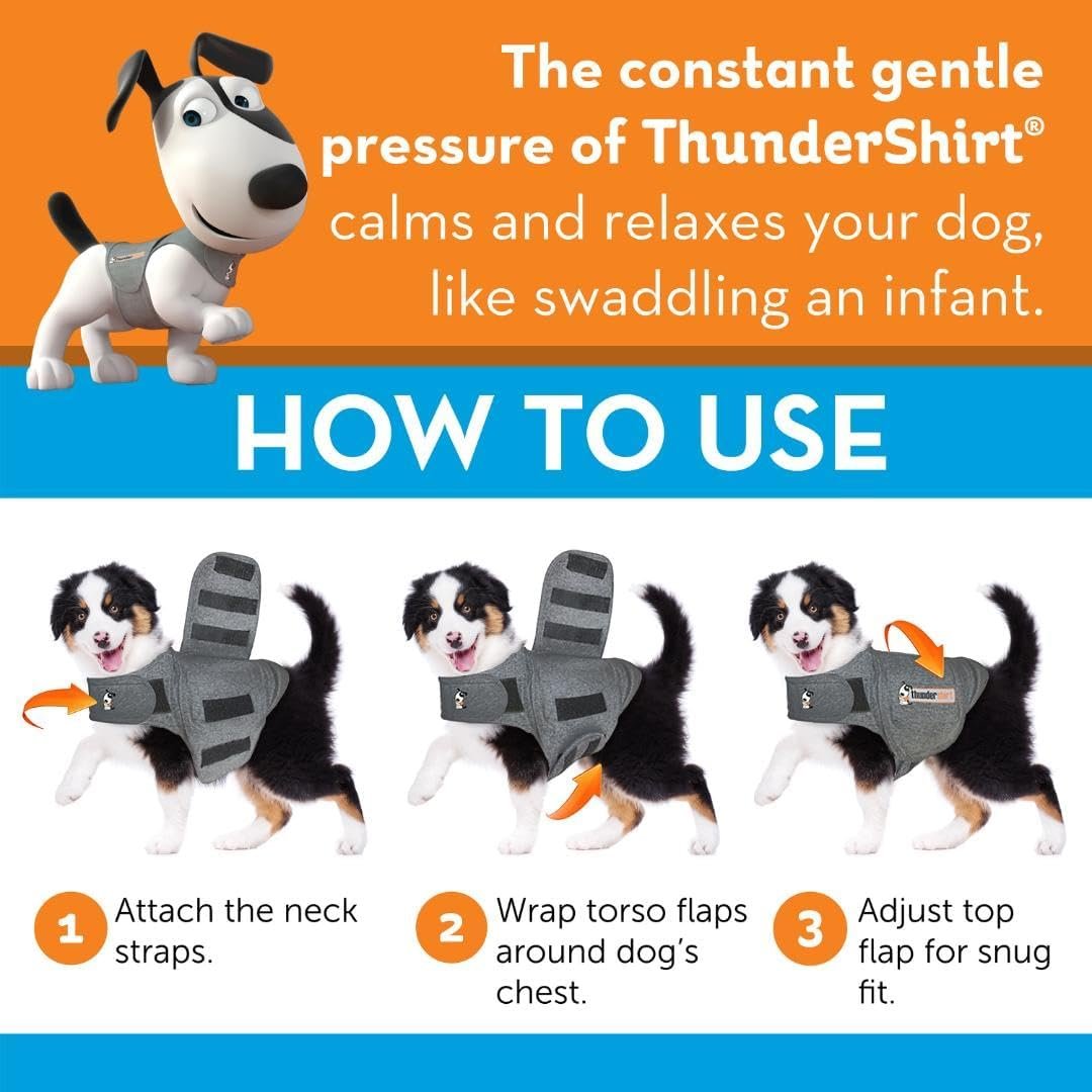 ThunderShirt for Dogs, Large, Heather Gray Classic - Dog Anxiety Relief Calming Vest - Image 4