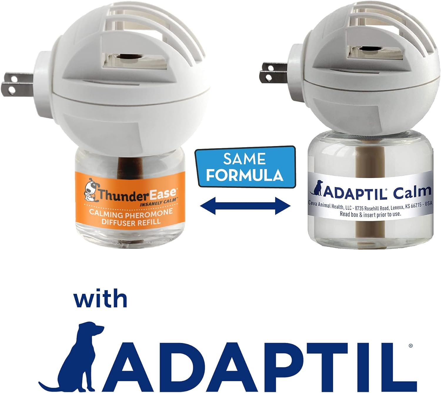 ThunderEase Dog Calming Pheromone Diffuser Kit | Powered by ADAPTIL | Vet Recommended to Relieve Separation Anxiety, Stress Barking and Chewing, and Fear of Fireworks & Thunderstorms (90 Day Supply) - Image 2