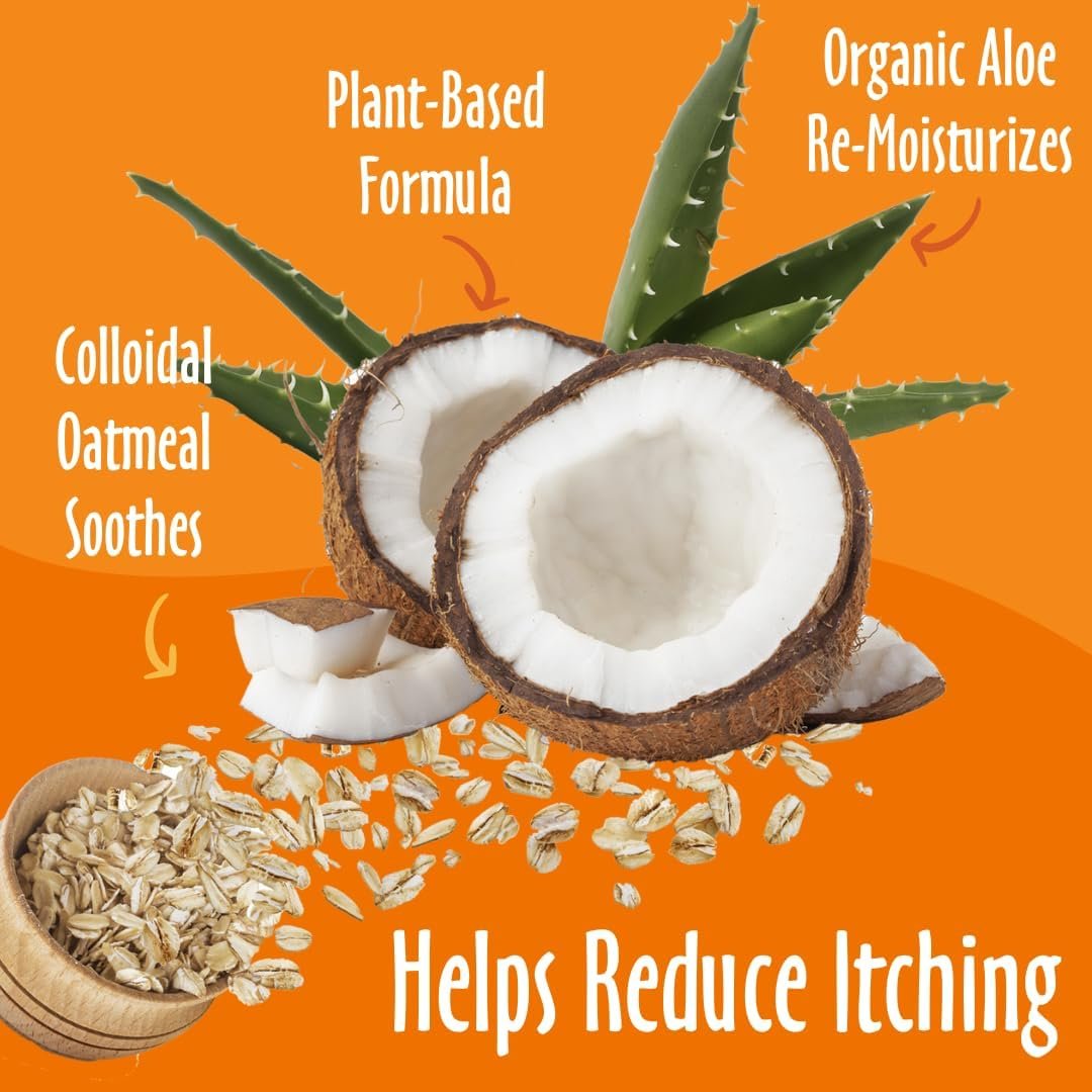 earthbath, Oatmeal & Aloe Dog Shampoo - Oatmeal Shampoo for Dogs, Itchy, Dry Skin Relief, Dog Wash, Made in USA, Cruelty Free, Fragrance Free Pet Shampoos - 16 Oz (1 Pack) - Image 2