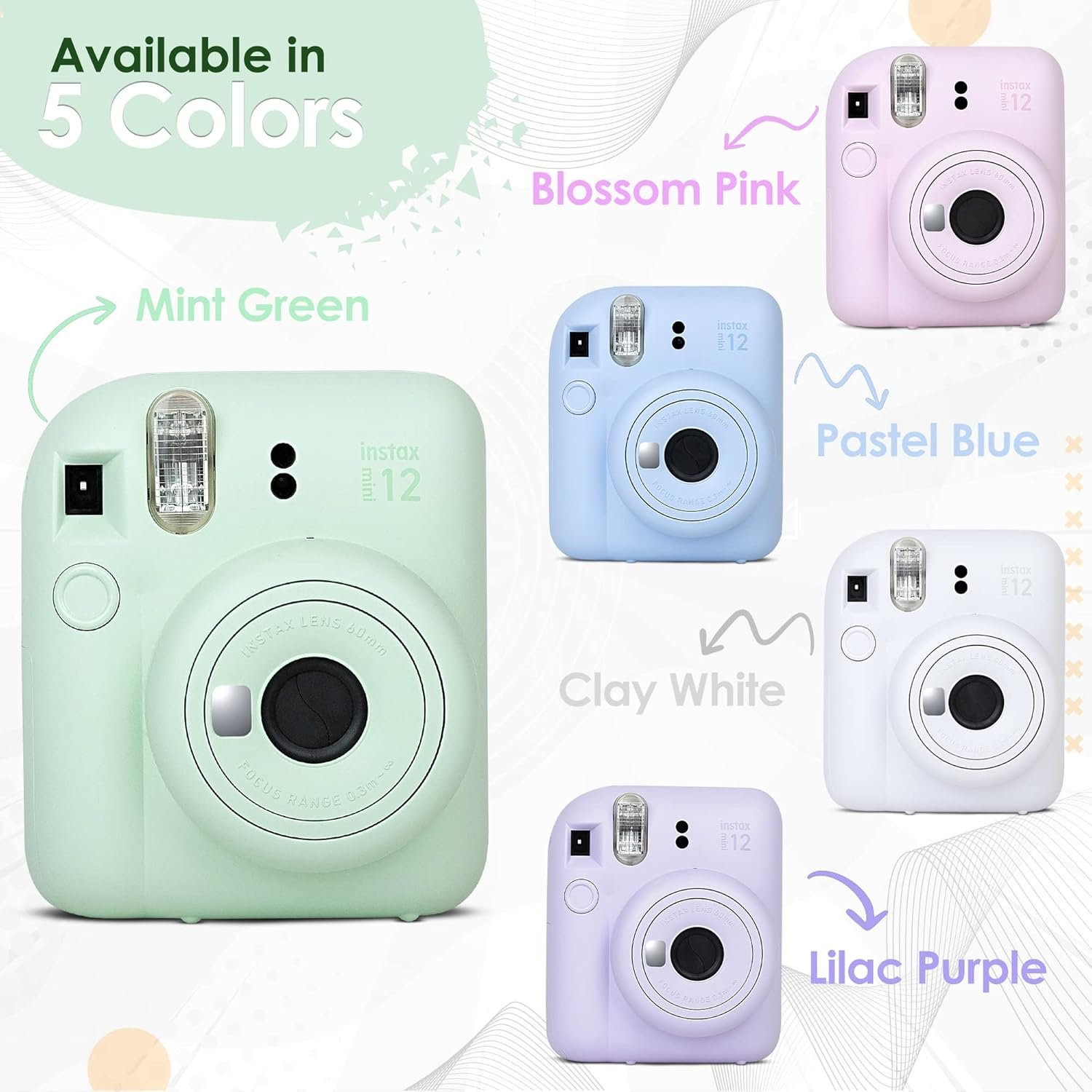 Fujifilm Instax Mini 12 Instant Camera Mint Green and Fuji Film Value Pack (60 Sheets) Bundle with Sturdy Tiger Accessories, Carrying Case, Photo Album 64 Pockets - Image 7
