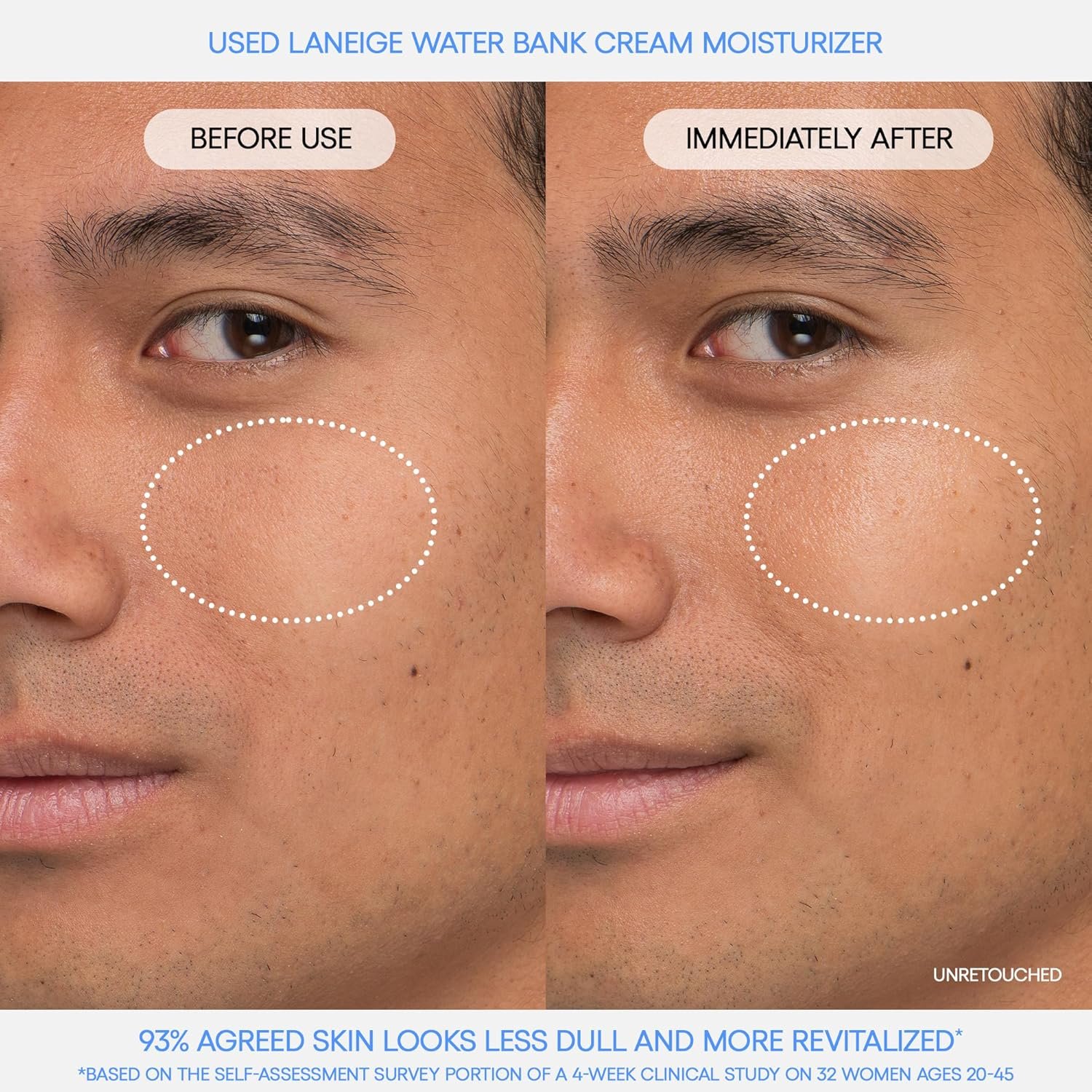 LANEIGE Water Bank Blue Hyaluronic Cream Moisturizer: Hydrating Korean Face Cream with Squalane & Ceramide for Skin Barrier Support, Dermatologist-Tested - Image 5