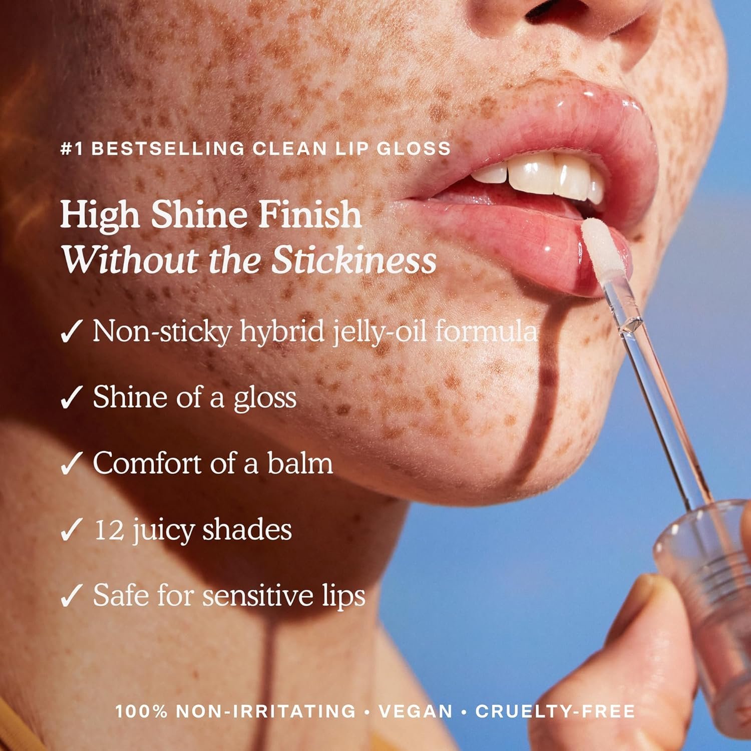 Tower 28 ShineOn Lip Jelly, MAGIC | Non-Sticky, Vegan Lip Gloss in Clear with Gold Shimmer | 5 Nourishing Oils | Moisturizing, Clean, Cruelty Free,0.13 Fl Oz (Pack of 1) - Image 4