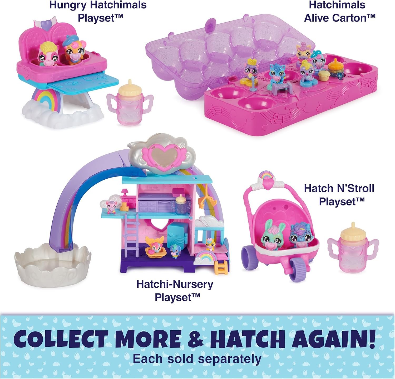 Hatchimals Alive, Hatch N’ Stroll Playset with Stroller Toy and 2 Mini Figures in Self-Hatching Eggs, Kids Toys for Girls and Boys Ages 3 and up - Image 7