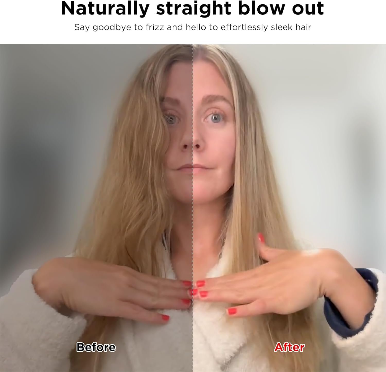 IG INGLAM Air Straight, Style from Wet Hair, 200M Ionic Hair Dryer Straightener for Medium Long Length(14”-30”), Straightener and Dryer 2 in 1, Fast Drying and Straightening in One Step, Dark Blue - Image 6