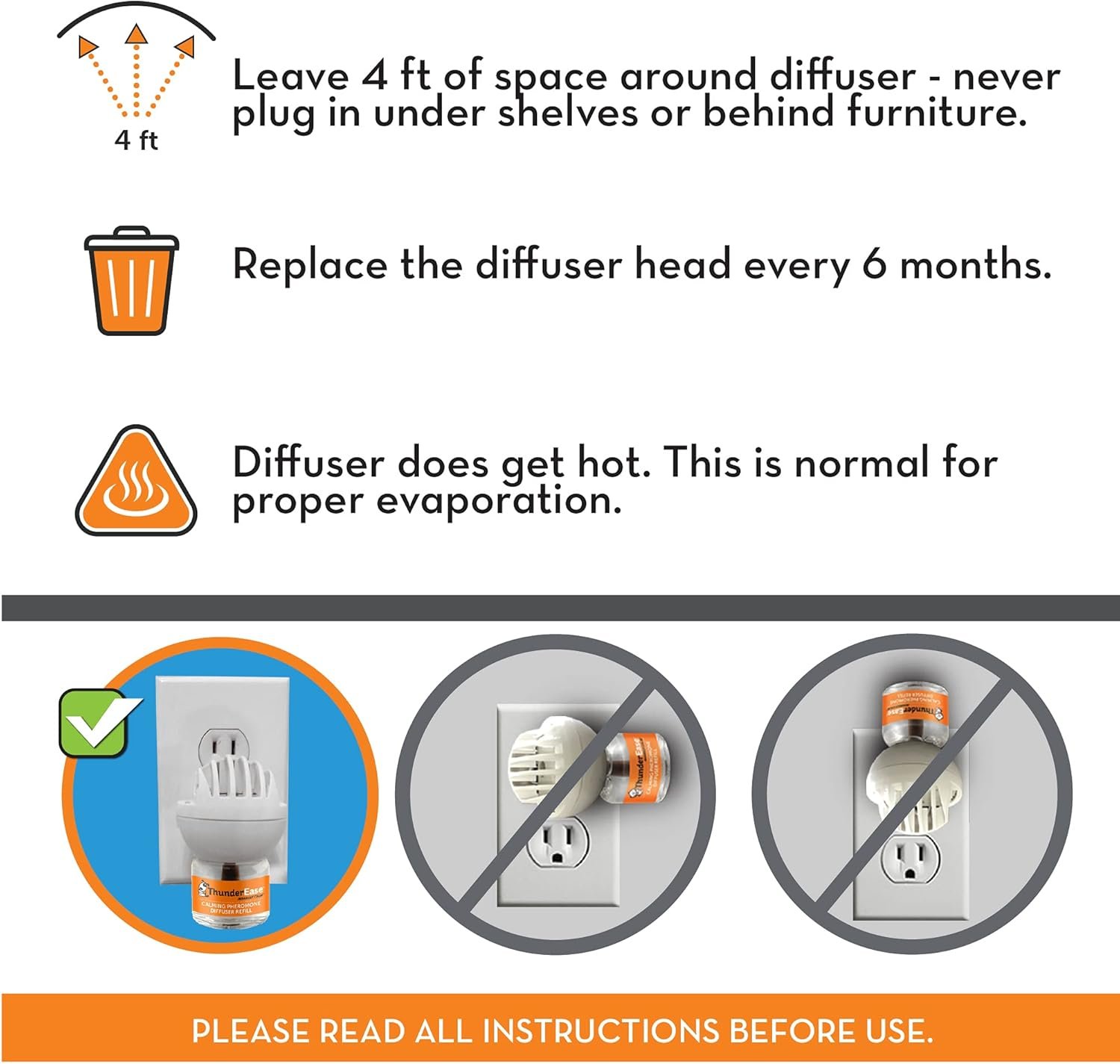 ThunderEase Dog Calming Pheromone Diffuser Refill | Powered by ADAPTIL | Vet Recommended to Relieve Separation Anxiety, Stress Barking and Chewing, and The Fear of Fireworks and Thunderstorms (60 Day - Image 6