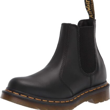 Dr. Martens Women's 2976 Chelsea Boot, Black Nappa, 8