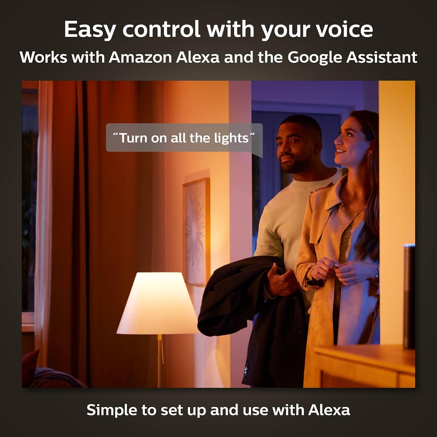 Philips Hue Smart 40W B39 Candle-Shaped LED Bulb - White and Color Ambiance Color-Changing Light - 1 Pack - 450LM - E12 - Control with Hue App - Works with Alexa, Google Assistant and Apple Homekit - Image 3