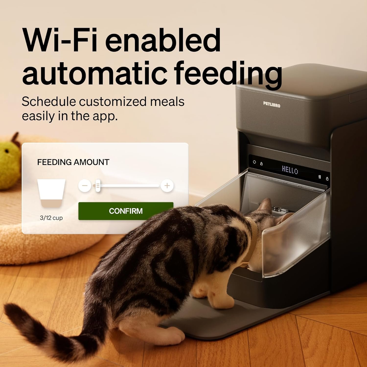 PETLIBRO RFID Automatic Cat Feeders for 3 Cats, Collar Sensor for Personalized Meals, Cats Recognition, Diet Tracking and Anti-Stealing for Multi-Pets Homes and Different Diets, WiFi Food Dispensers - Image 7