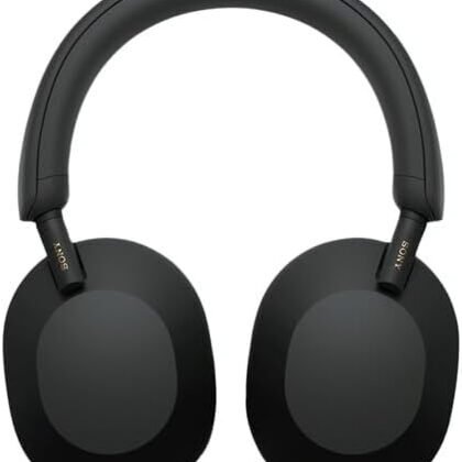 Sony WH-1000XM5SA Premium Noise Cancelling Wireless Over-Ear Headphones, Bluetooth, Clear Call Quality, High-Resolution Sound, Up to 30 Hours Battery Life, Soft Case, Including iOS and Android - Black