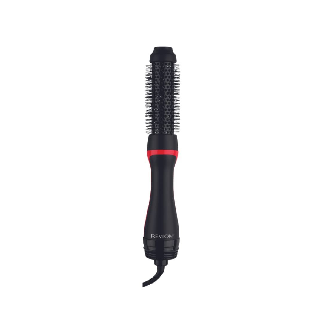 REVLON One-Step Root Booster Round Blow Dryer Brush and Hair Styler - Revive Styles, Boost Roots, and Add Volume to hair with this Hot Air Brush, 1 ½ inch Barrel (Black)