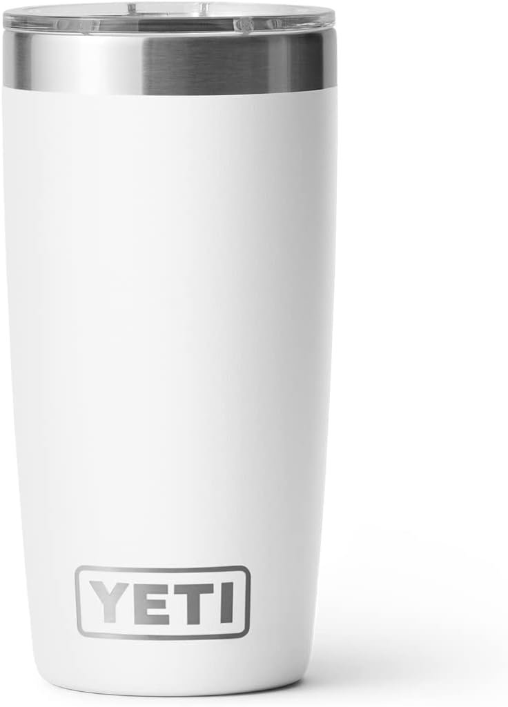 YETI Rambler 10 oz Tumbler, Stainless Steel, Vacuum Insulated with MagSlider Lid, White - Image 3