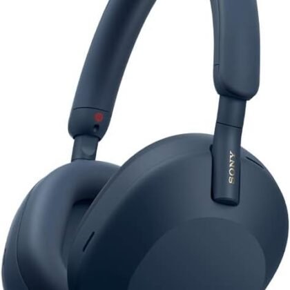 Sony WH-1000XM5 Noise Canceling Wireless Headphones - 30hr Battery Life - Over-Ear Style - Optimized for Alexa and Google Assistant - Built-in mic for Calls (Blue) - International Version No Warranty