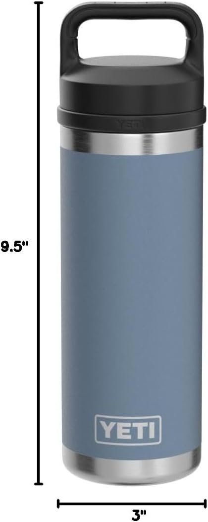 YETI Rambler 18 oz Bottle, Leakproof, Vacuum Insulated, Stainless Steel with Chug Cap, Nordic Blue - Image 7