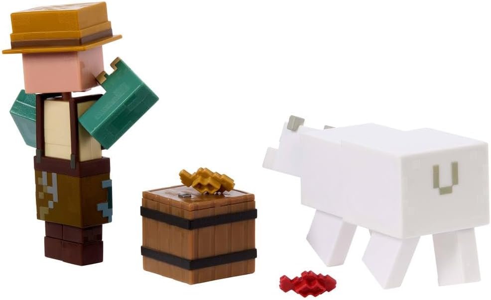 Mattel Minecraft Action Figures & Accessories 2-Packs, 3.25-inch Scale with Pixelated Design, Collectible Toy Set (Characters May Vary) - Image 7